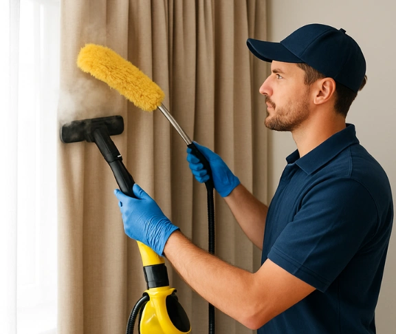 Trusted residential curtain cleaning technician Matty Curtain Cleaning carseldine QLD