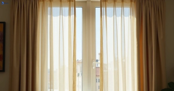 Dull dusty drapes in carseldine before professional cleaning